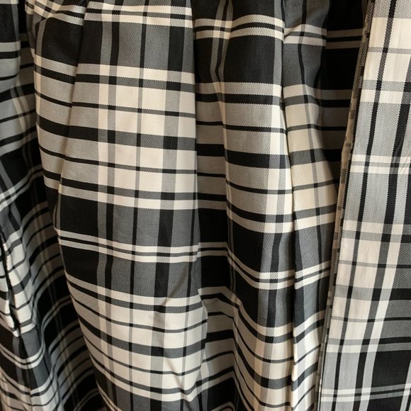 Vintage Mr. Hank 100% Acetate Black & White Check Skirt w/ belt, Approx 8 - Picture 4 of 14